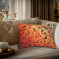 Autumn Leaves Lumbar Pillow: Vibrant Fall Colors with Ombré Effect