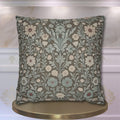 William Morris Inspired Botanical Pillow Cover: Soft Sage, Taupe, Blush Floral Print Accent Case
