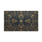 William Morris Inspired Christmas Tree Hand Towel: Gold & Navy Holiday Hand Towel