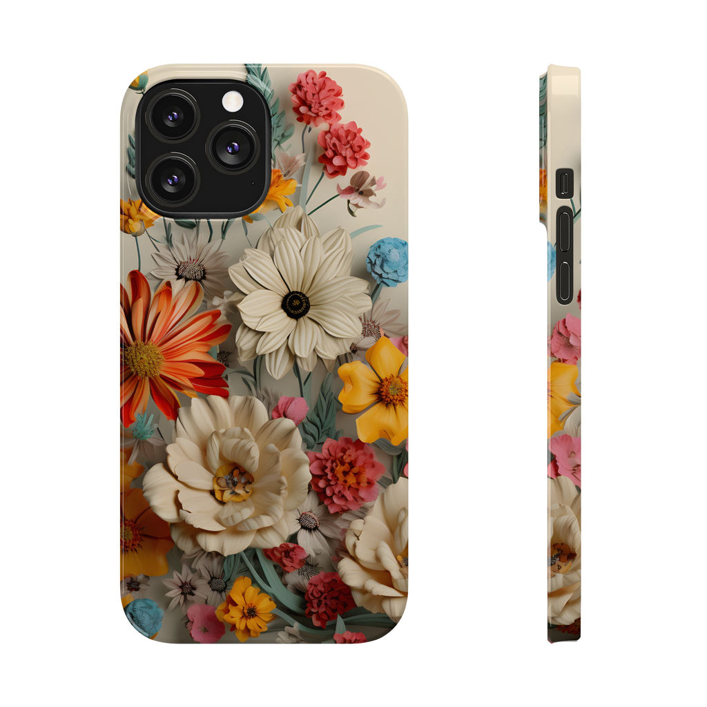 Wildflower iPhone Case: Vintage Style Floral Design, Slim Protective Cover
