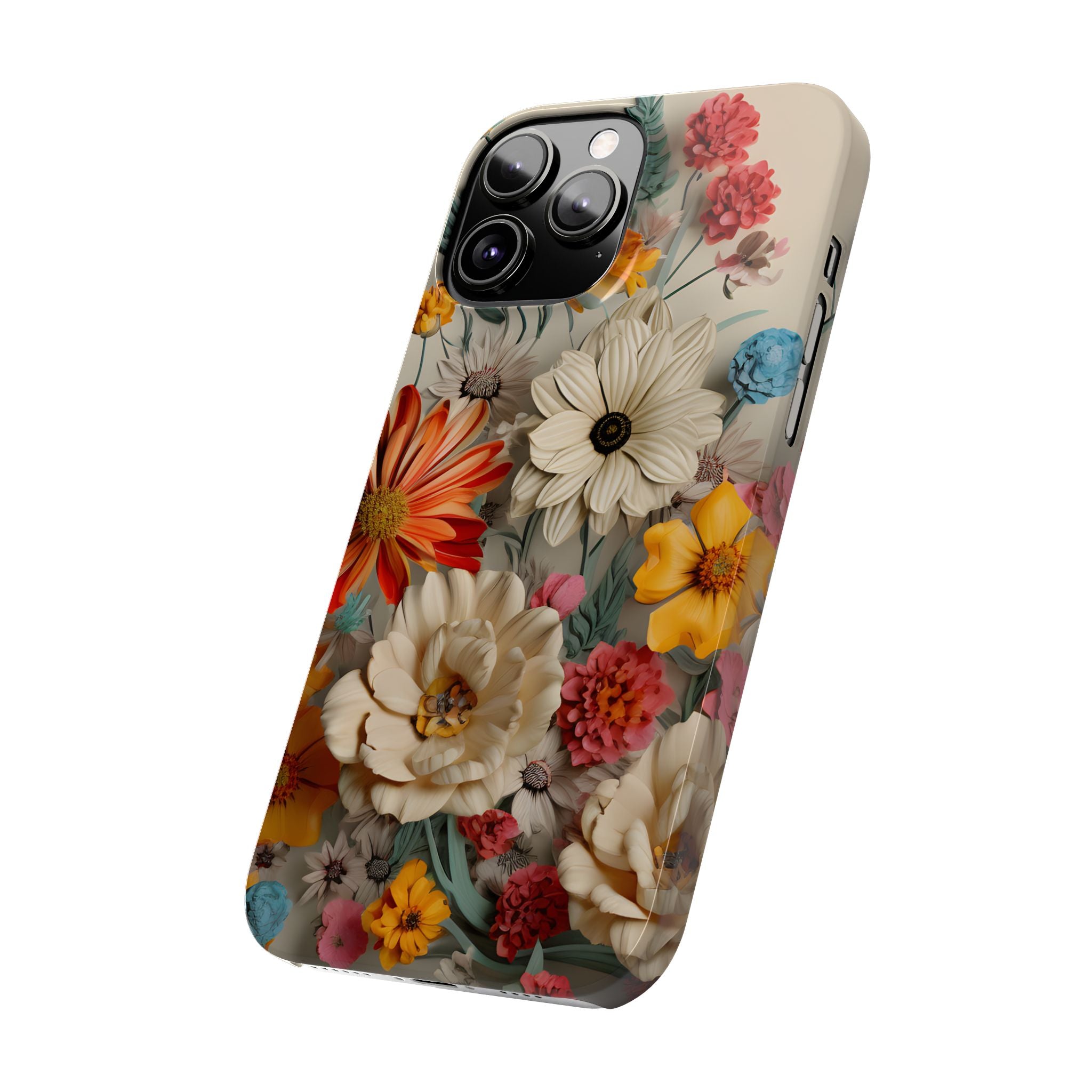 Wildflower iPhone Case: Vintage Style Floral Design, Slim Protective Cover