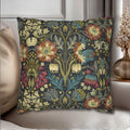 William Morris Inspired Pillow Cover: Midnight Navy Botanical Design
