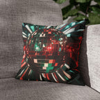 Retro Disco Ball Pillow Cover, Vibrant New Year's Eve Decor