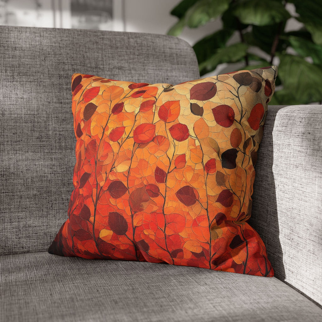 Autumn Leaves Pillow Cover | Vibrant Fall Colors with Ombré effect | Seasonal Home Decor