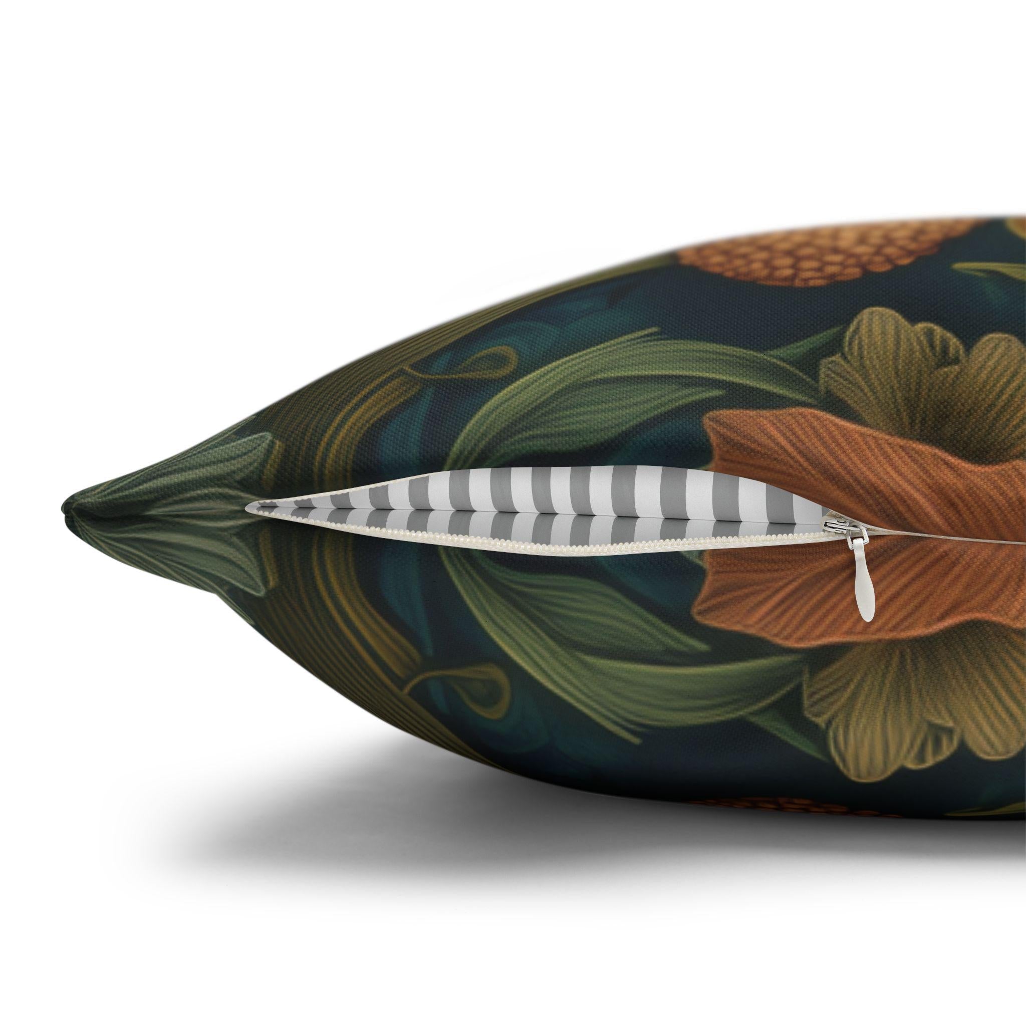 William Morris Inspired Christmas Tree Pillow Cover: Winter Gifts Vintage Style Motif