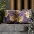 Tropical Hibiscus Floral Pillow Cover, Soft Purple Botanical Cushion