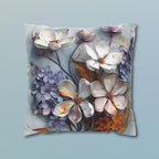 Floral Pillow Cover: Vintage Oil Painting Style, Lilac Blossoms