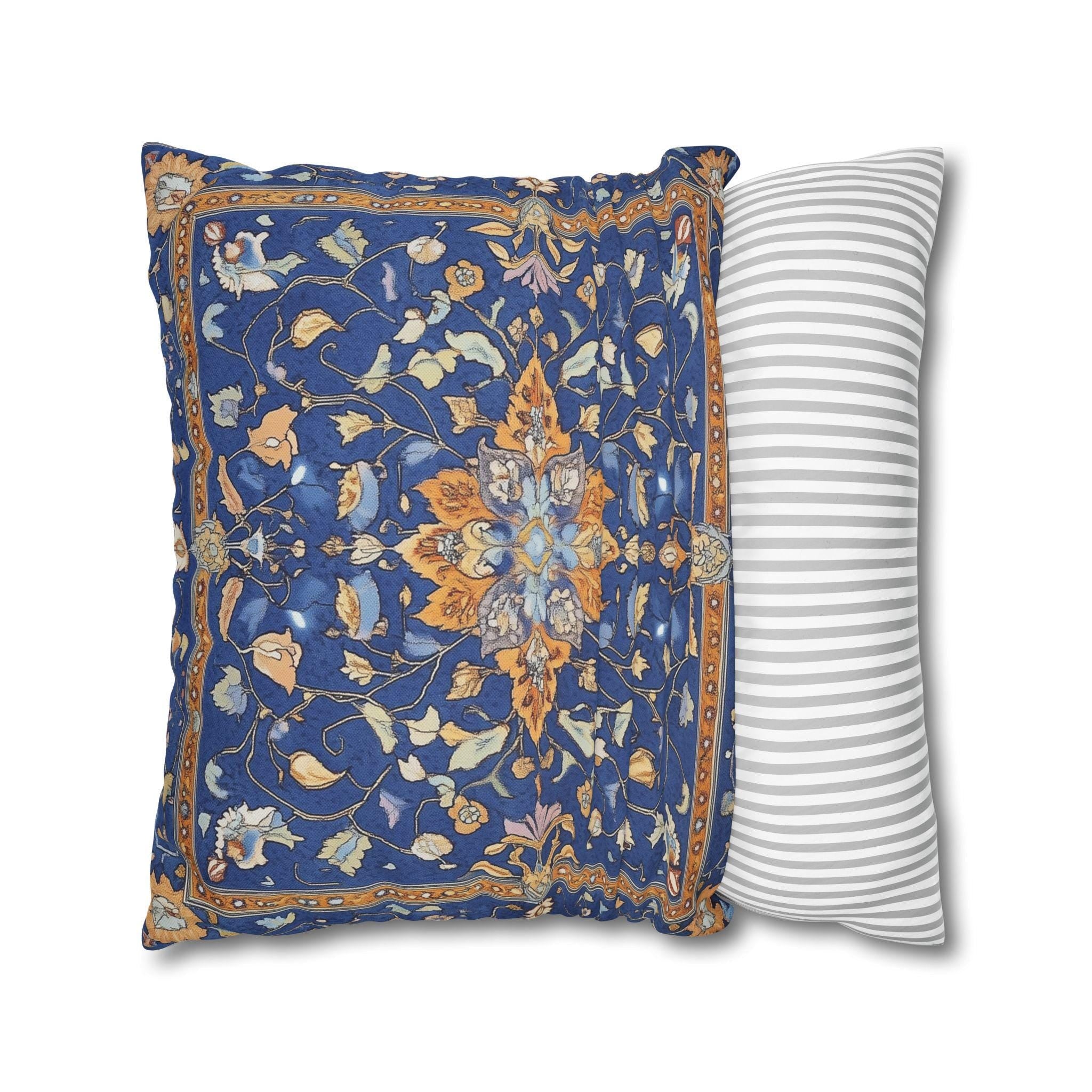 Bohemian William Morris Floral Pillowcase: Persian-Inspired Cushion Cover for Bedroom Decor