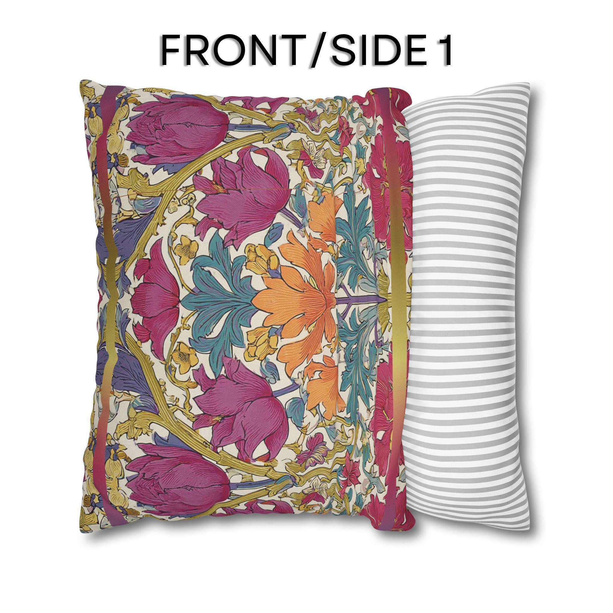 William Morris Style Hyacinth Pillow Cover: John Henry Dearle Inspired Floral