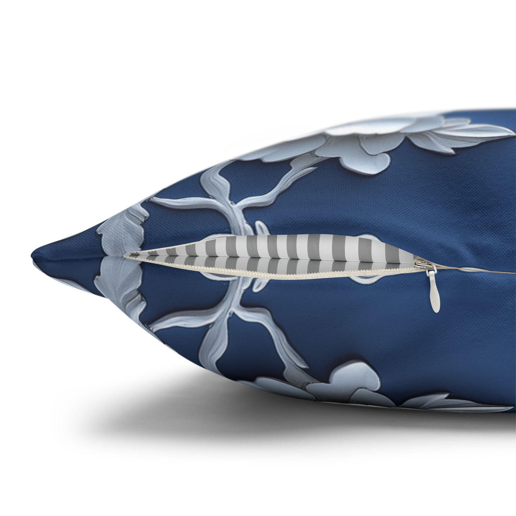 Blue & White Chinoiserie Pillow Cover: Floral Home Decor