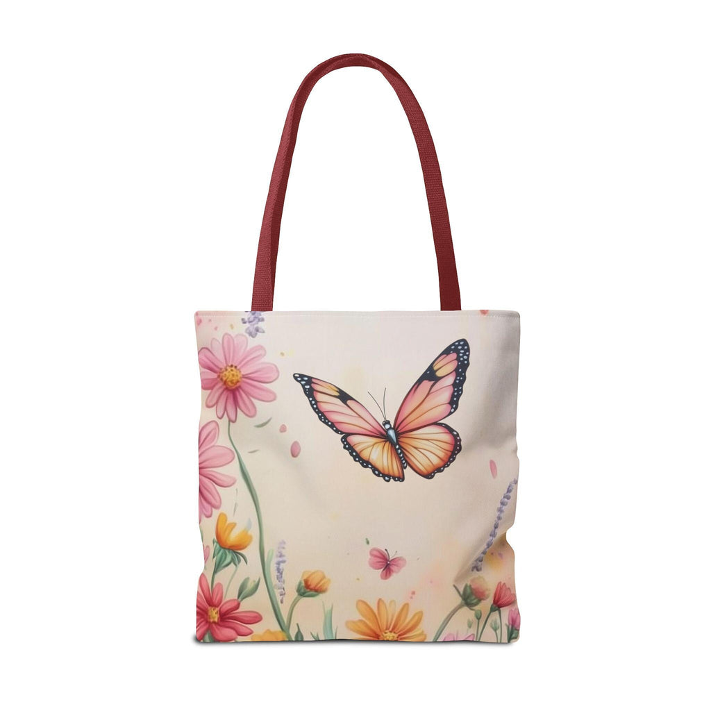 Monarch Butterfly Garden Tote: Floral Spring Nature Bag
