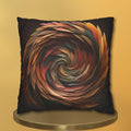 Pillow Cover: Swirling Fall Leaves - Earthy Brown and Orange