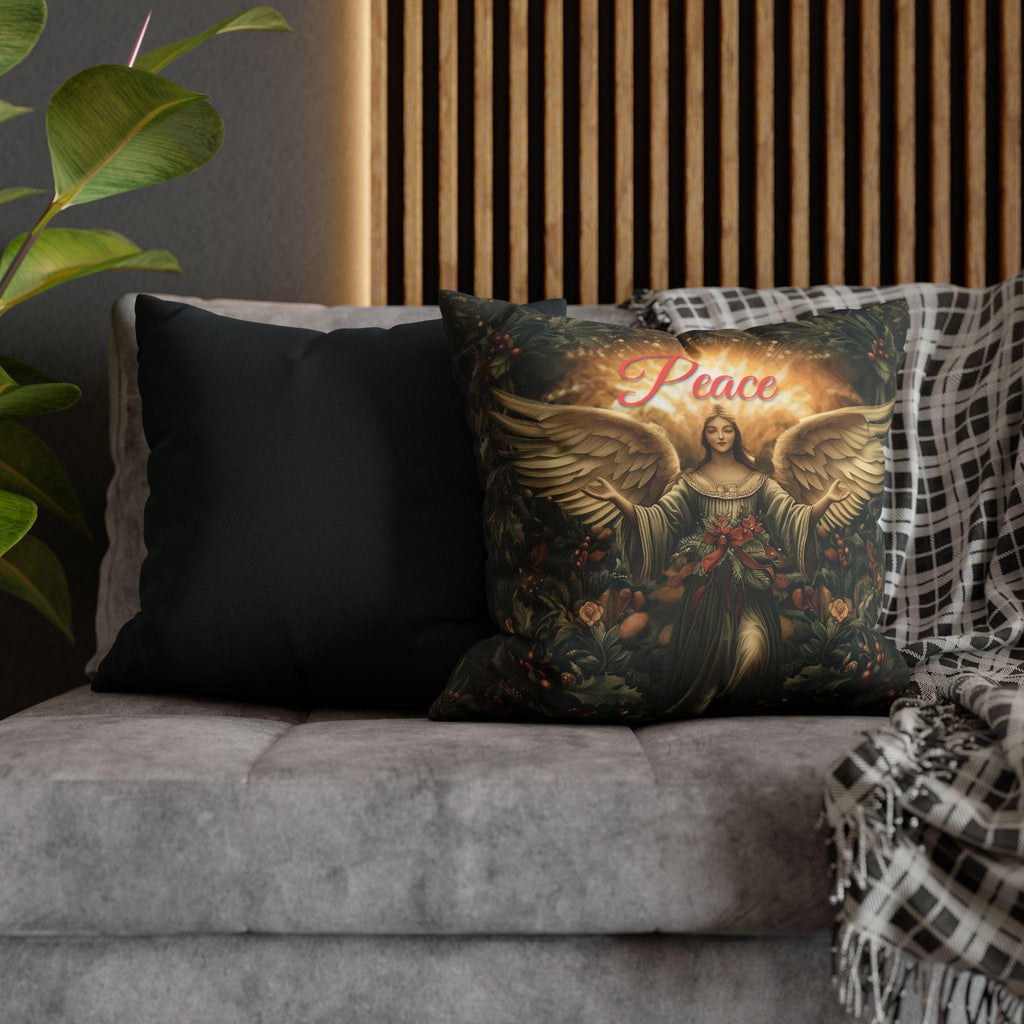 William Morris Inspired Angel Wing Pillow Cover: Divine Guardian Christmas Home Decor