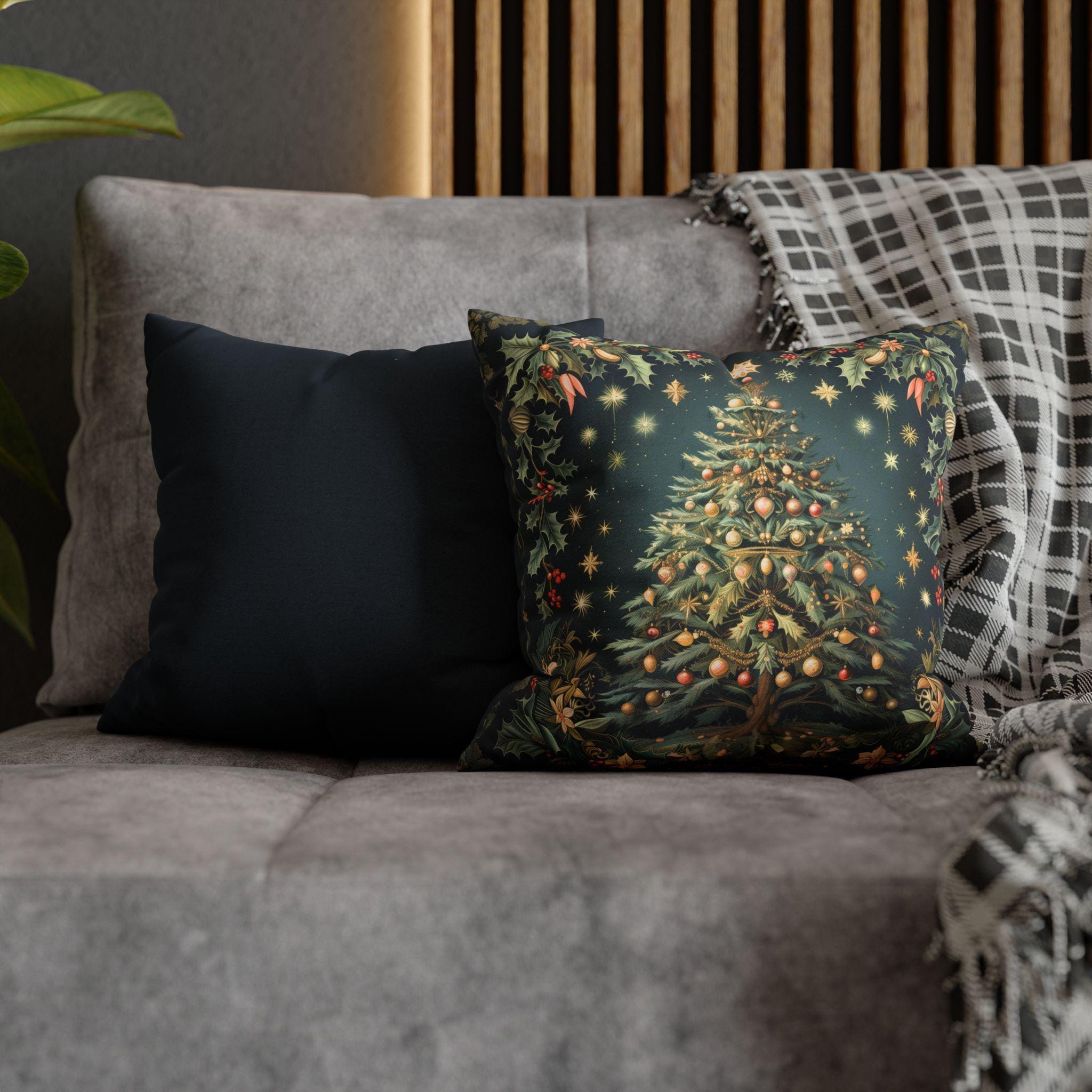 William Morris Christmas Pillow Cover: Botanical Tree, Vintage Style