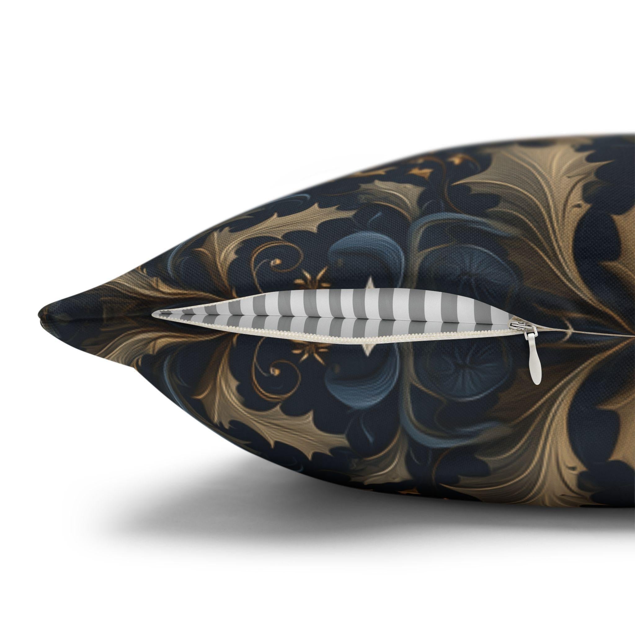 Midnight Blue William Morris Christmas Botanical Pillow Cover