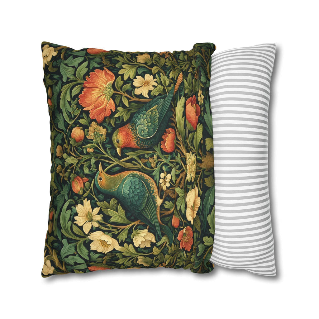 William Morris Love Birds Pillow Cover: Vintage Style Arts & Crafts Floral Cushion