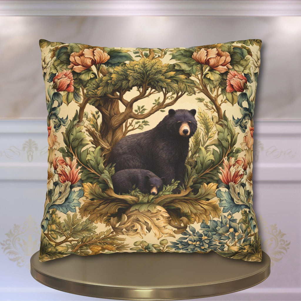 William Morris Woodland Animals Pillow Cover: Squirrel, Skunk, Doe, Bear Designs