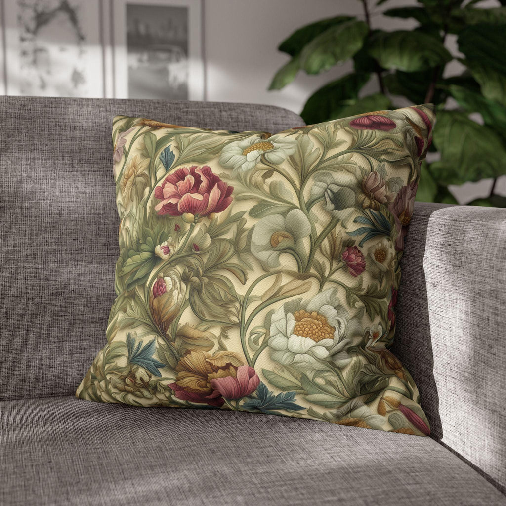 William Morris Botanical Pillow Cover: Vintage Style Floral Accent