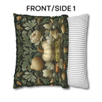 William Morris Inspired Pillow Cover: Vintage Style Autumn Tapestry in Sage and Cream