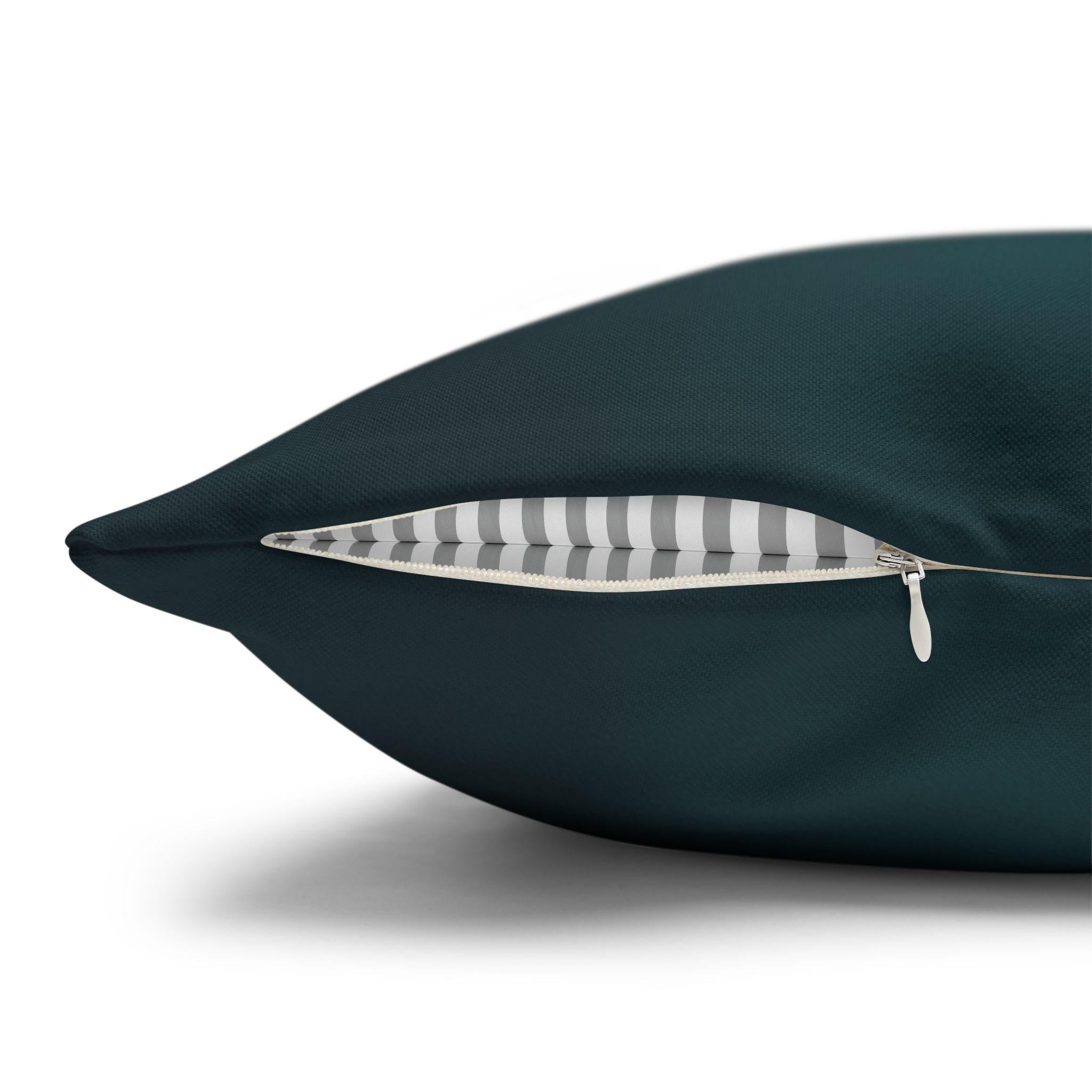 Art Deco Fanburst Pillow Cover: Teal & Silver Geometric Cushion for Vintage Glam Decor