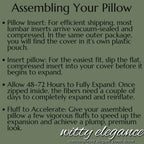 William Morris Christmas Lumbar Pillow: Vintage Style Emerald Green Poinsettia, Golden Snowflake