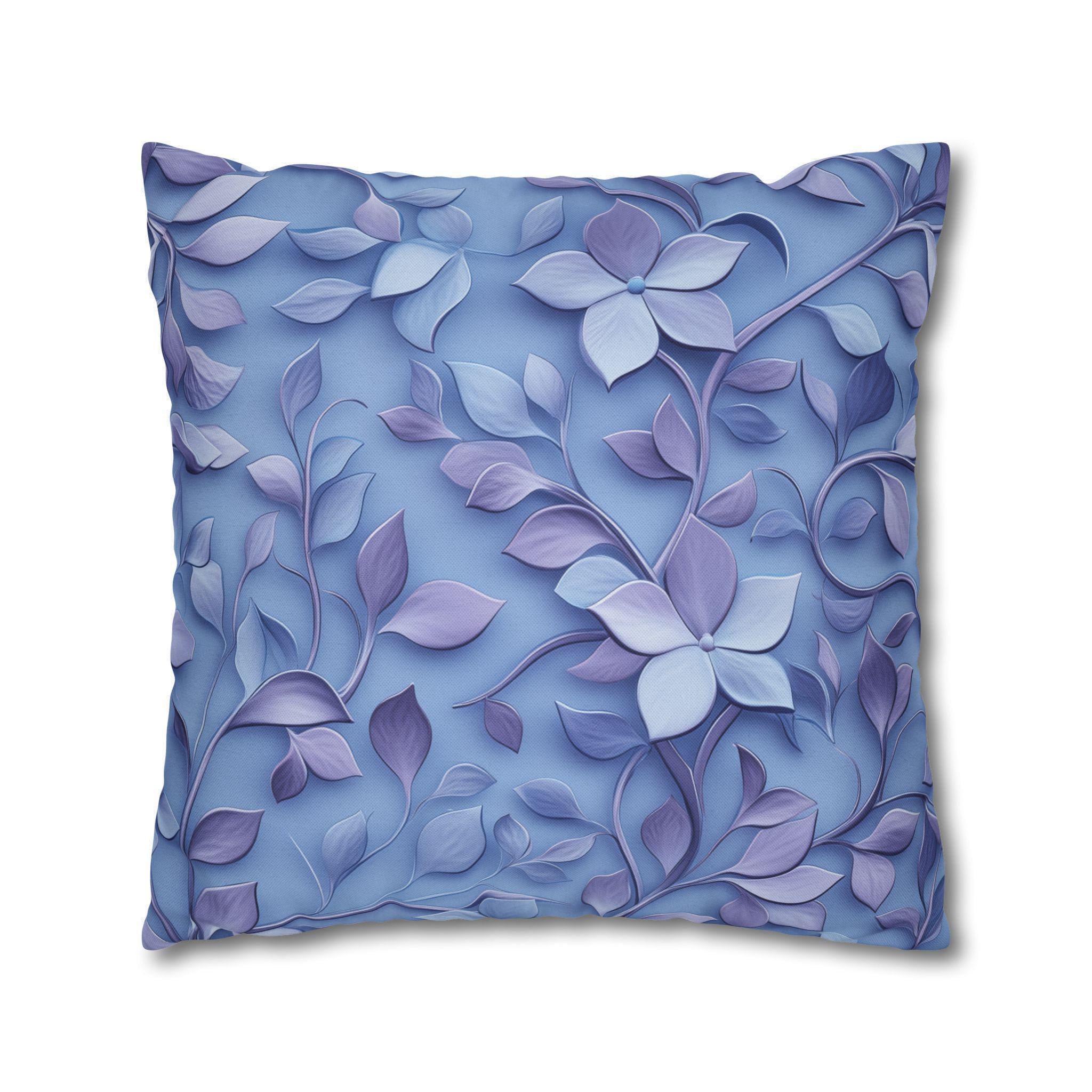 Lavender Botanical Pillow Cover: Elegant William Morris Inspired Pillowcase