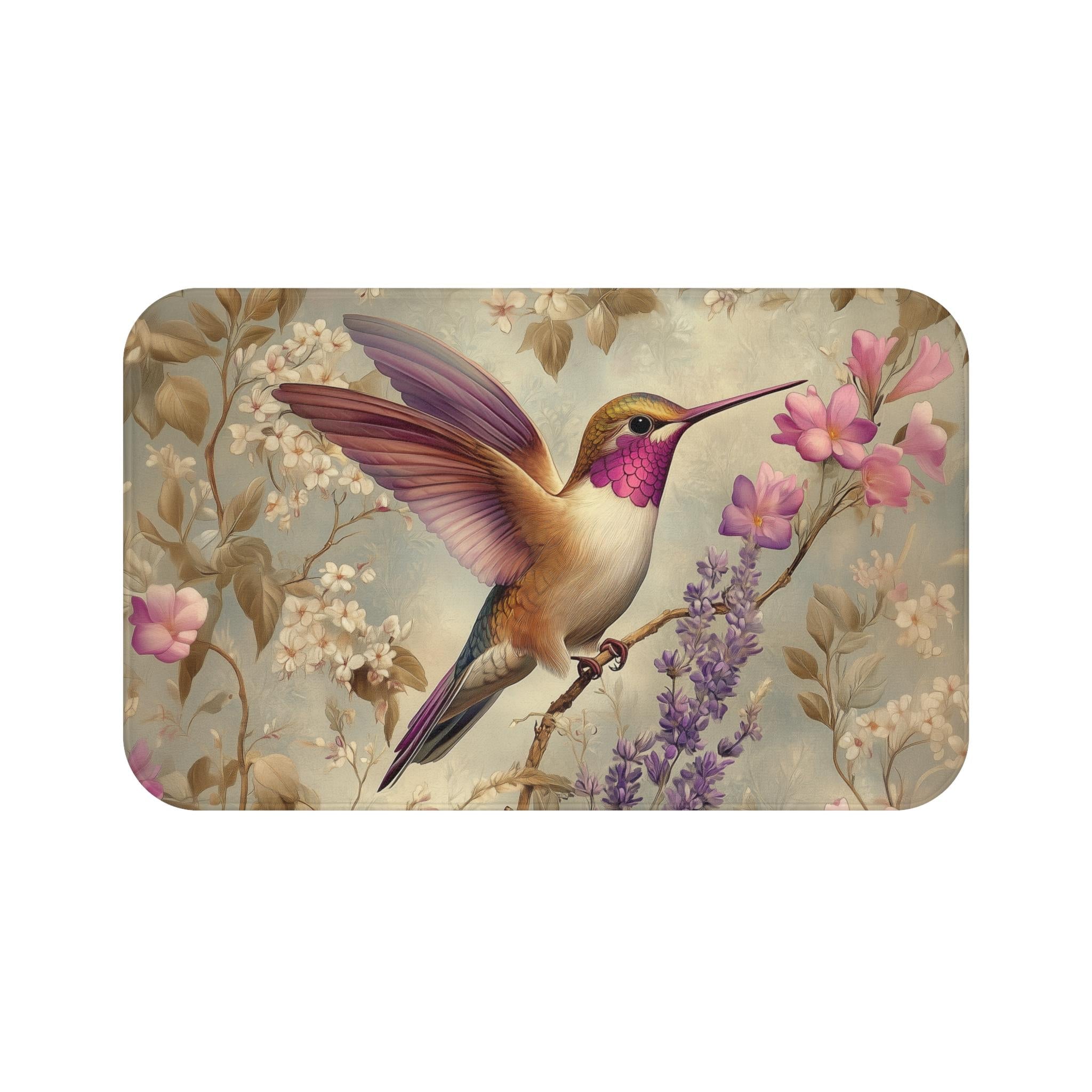 Hummingbird Bathroom Decor: William Morris Style Floral - Choose Your Piece
