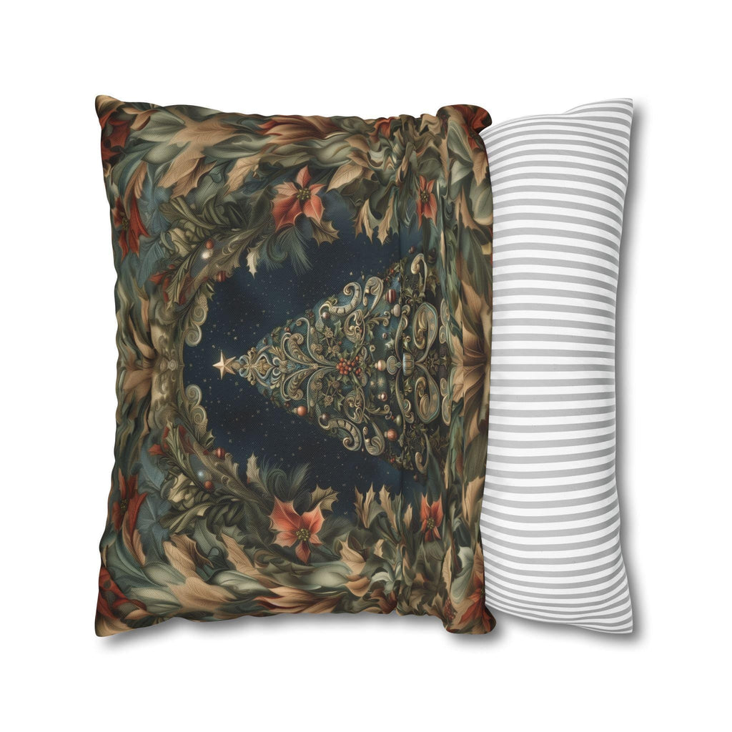William Morris Christmas Tree Pillow Cover: Botanical Holiday Decor