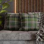 Classic Green Plaid Christmas Pillow Cover: Cozy Holiday Accent for Sofa or Bed