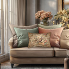 French Country Pheasant Lumbar Pillow: Vintage Style Toile Bird Design