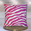 Magenta Zebra Stripe Pillow Cover: Bold Pop Art Accent for Vibrant Safari-Inspired Decor