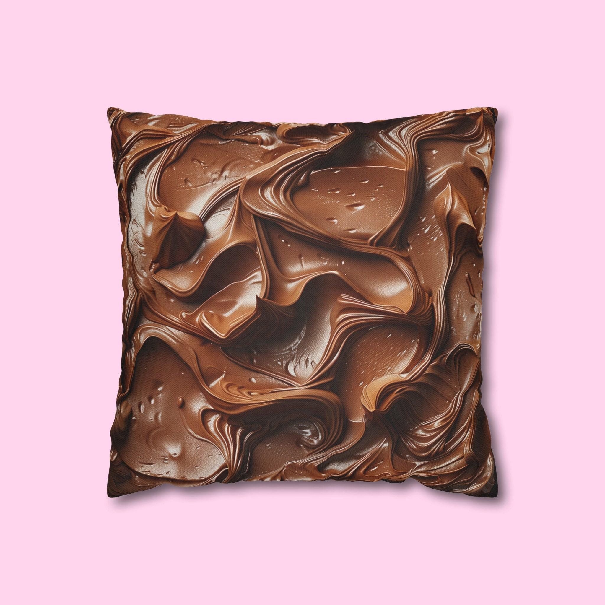 Chocolate Fudge Frosting Pillow Cover, Dessert Home Decor