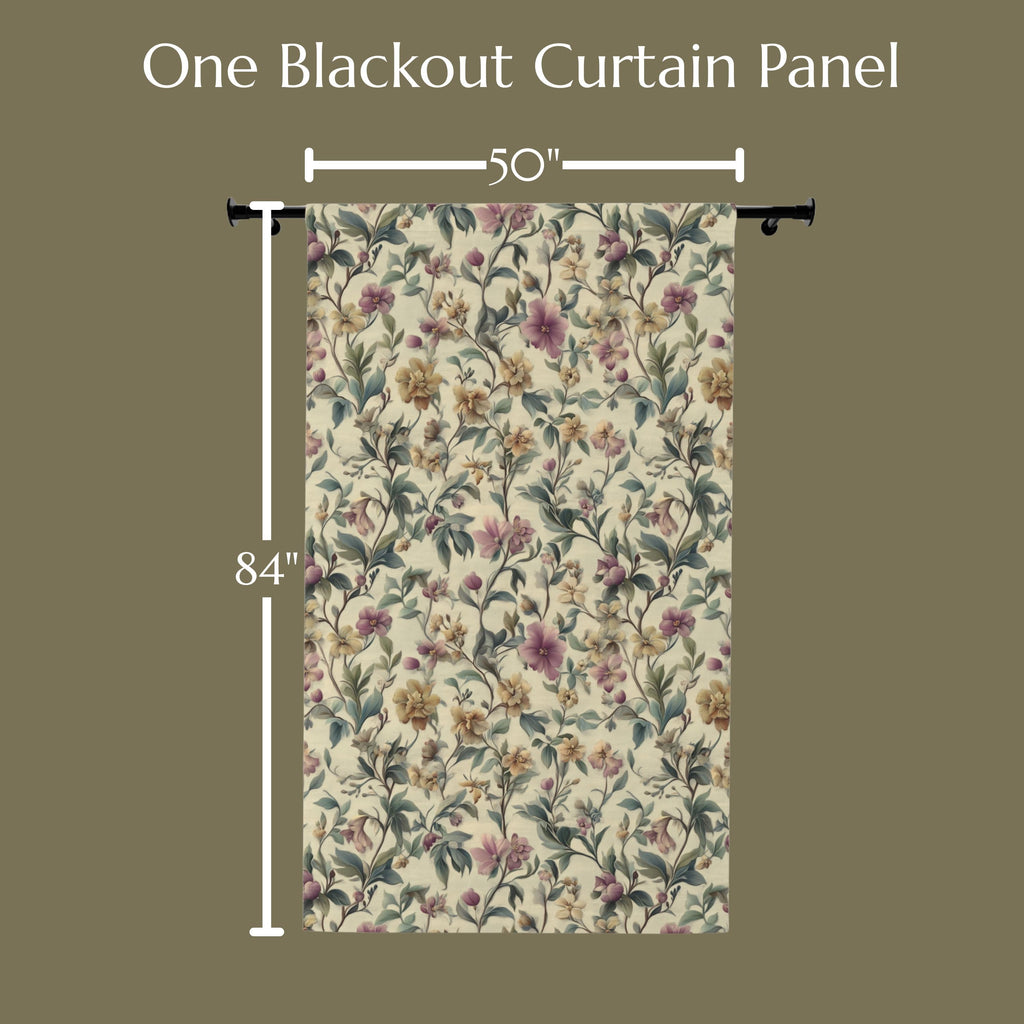 Blackout Curtain Single Panel: William Morris Inspired Window Treatment