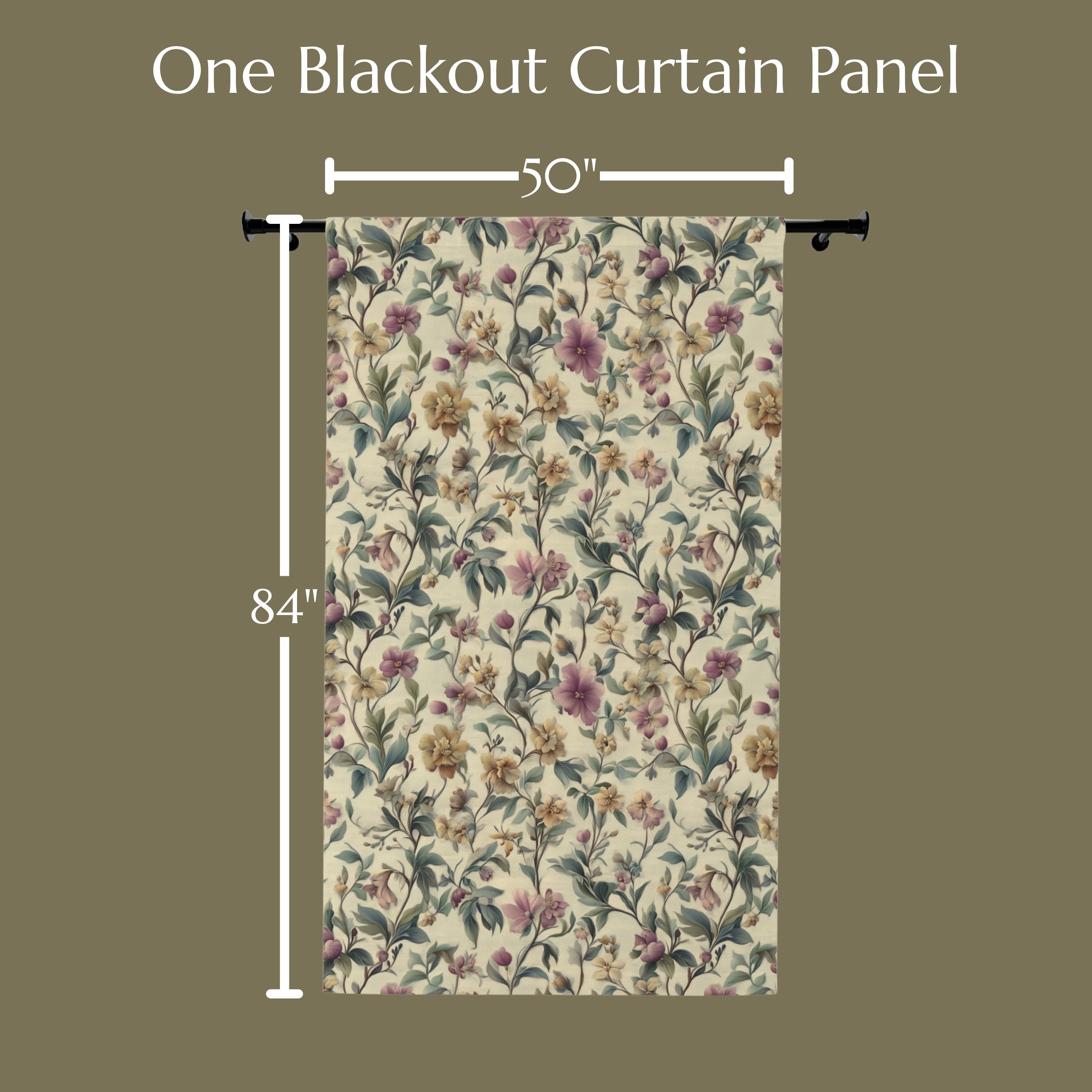 Blackout Curtain Single Panel: William Morris Inspired Window Treatment