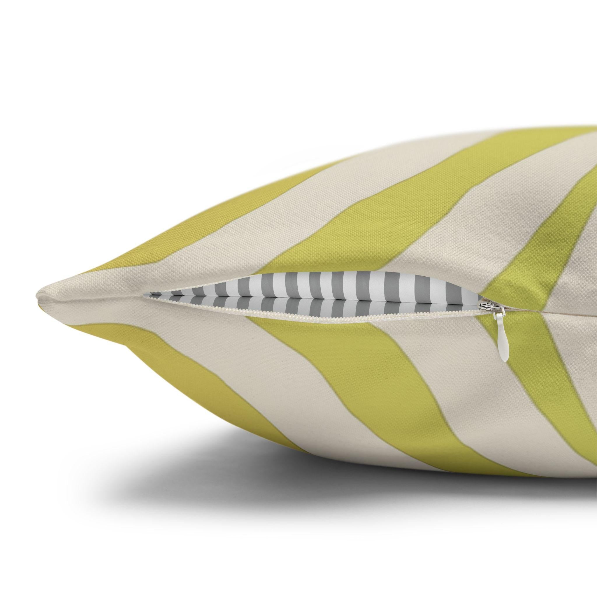 Vibrant Zebra Stripe Pillow Cover: Orange-Lime Gradient Safari Decor for Modern Living Spaces