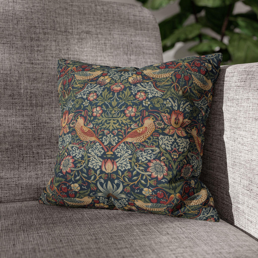 Strawberry Thief Heritage Pillow Cover: William Morris Classic Reimagined