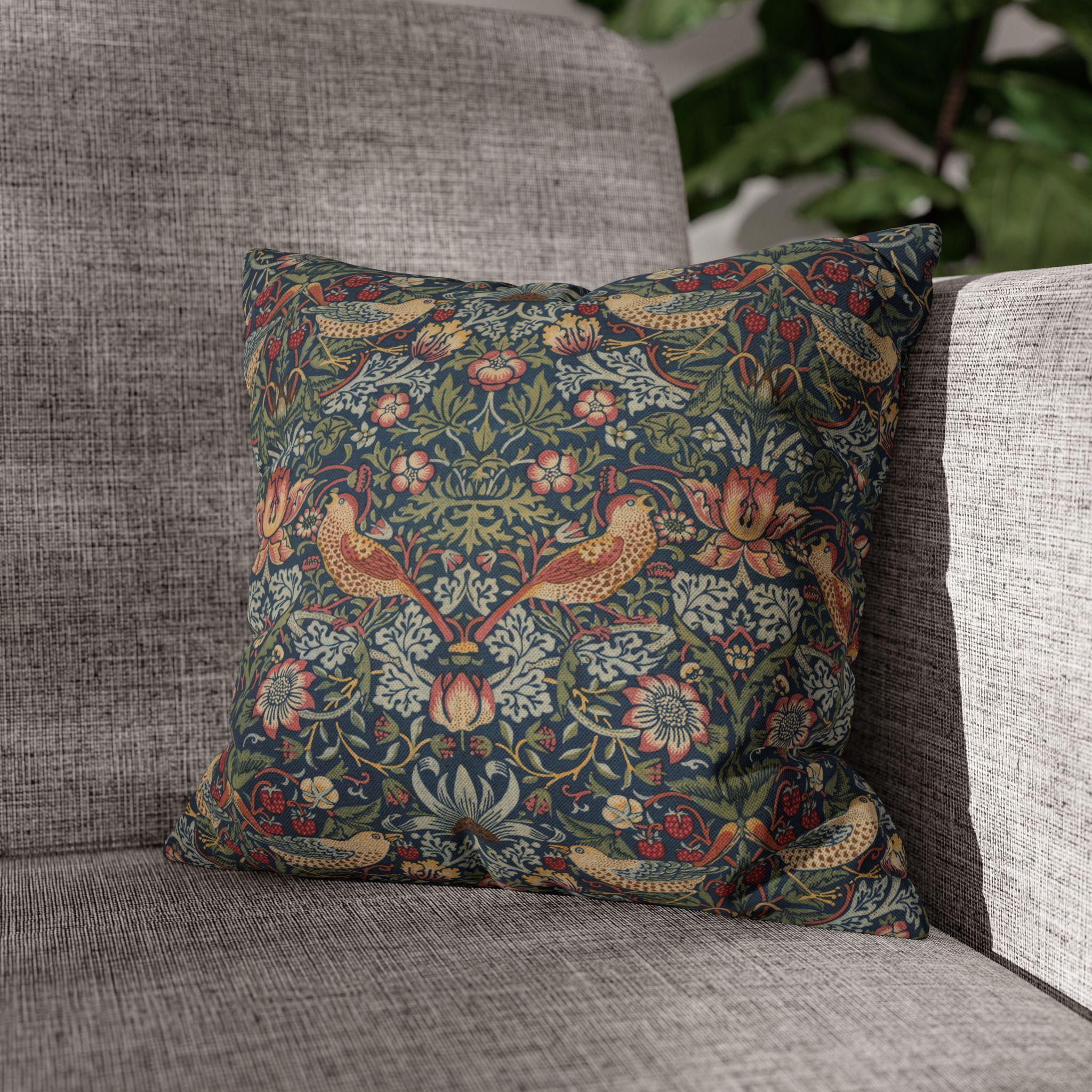 Strawberry Thief Heritage Pillow Cover: William Morris Classic Reimagined