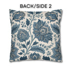 Blue Country Farmhouse Pillow Cover: William Morris Inspired Toile Floral Accent
