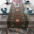 William Morris Inspired Table Runner: Fox Love Botanicals & Hearts Design