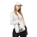Coastal Lighthouse Tote: Durable Canvas Beach Bag in Blue - Nautical Carryall (S/M/L Available)