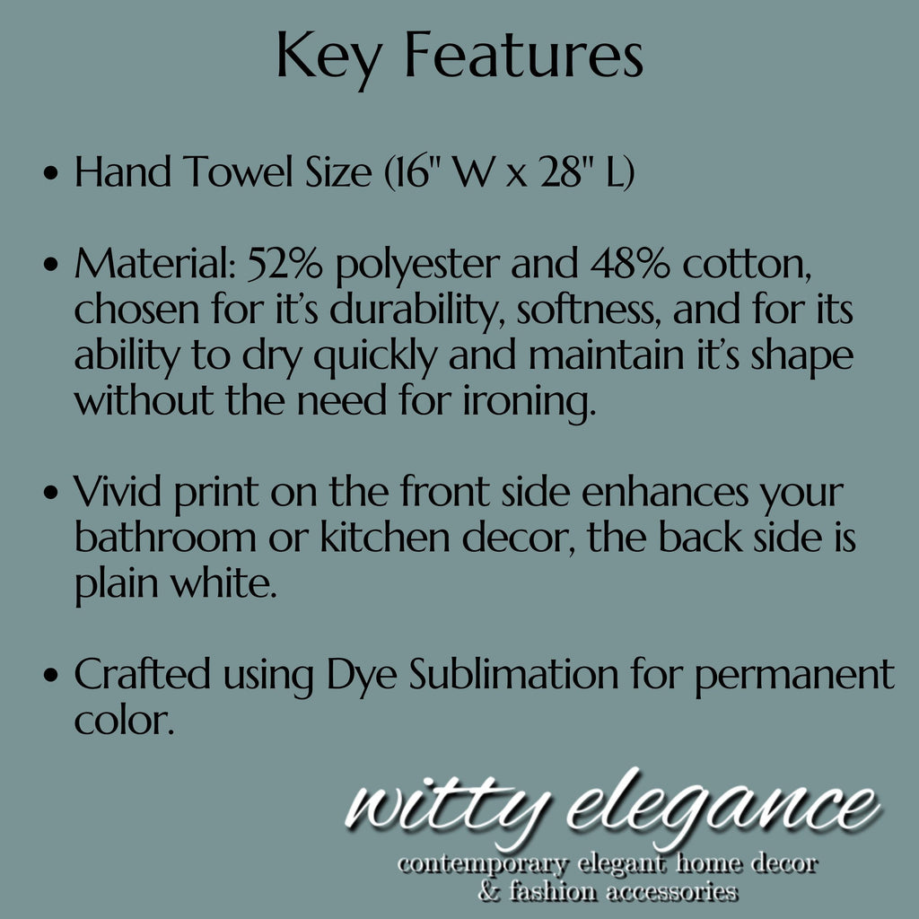 Damask Hand Towel: Black & Crimson Dark Baroque Vampire Gothic Decor