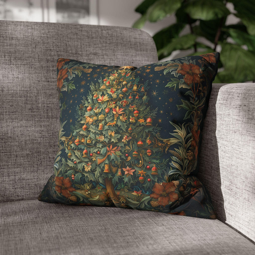 William Morris Christmas Tree Pillow Cover: Elegant Holiday Decor