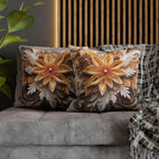 Autumn Chrysanthemum Pillow Cover, Fall Floral Accent Cushion