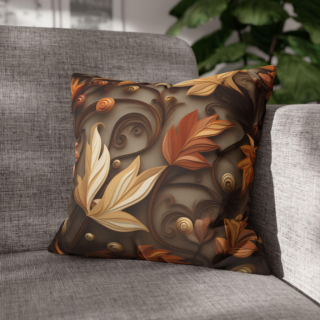 Autumn Decorative Pillowcase with Earthy Rustic Colors of Fall, Home Accent Pillow Cover
