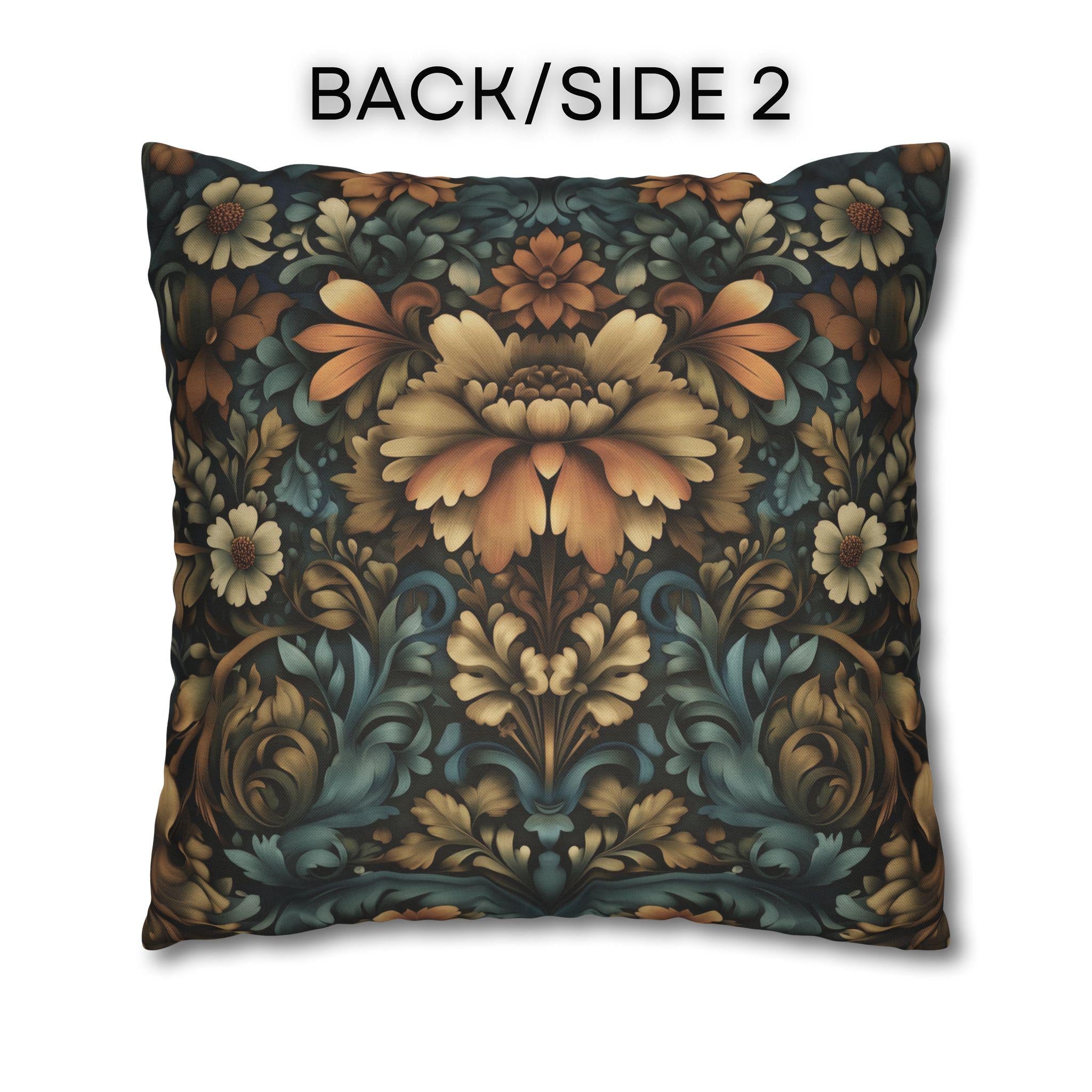 William Morris Fall Pillow Cover: Floral Autumn Vintage Style Tapestry  Accent