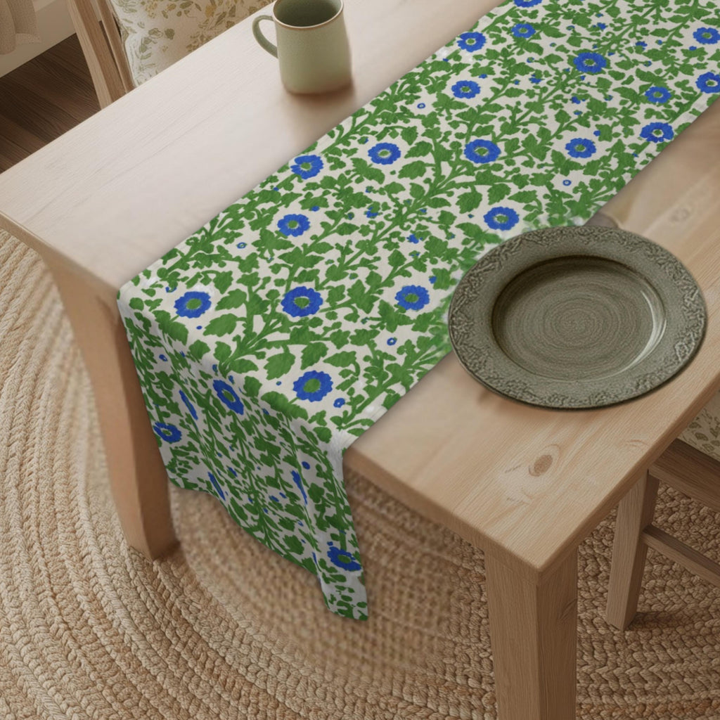 Elegant William Morris Arts and Crafts Floral Table Runner: 7 Colorway Choices