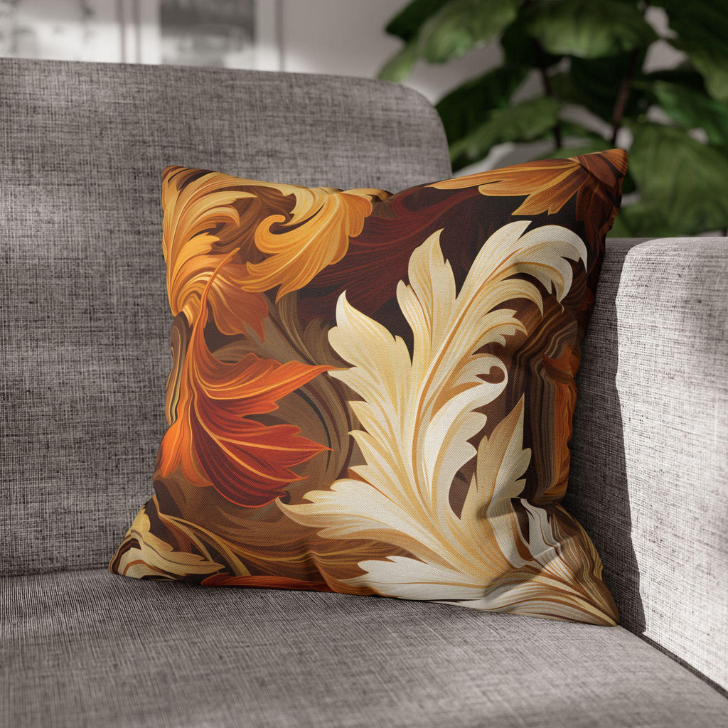 Autumn Leaves Swirling Fall Throw Pillow Cover: Cozy Home Decor for Seasonal Comfort