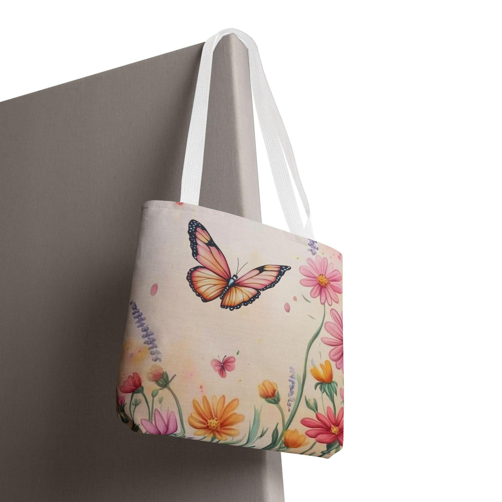 Monarch Butterfly Garden Tote: Floral Spring Nature Bag