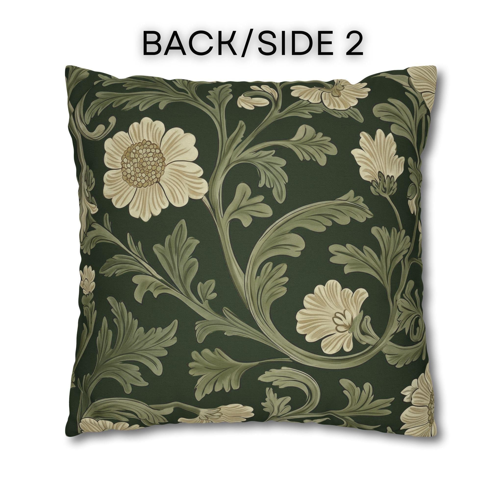 William Morris Pillow Cover: Lodden  Inspired  Sage & Cream Botanicals