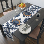 Floral French Country Table Runner: Blue Camel Farmhouse Decor